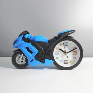 Creative student personality bedside clock bedroom retro nostalgic motorcycle noise L "motorcycle model ornaments timing alarm clock