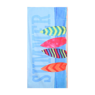 Cross-border double-sided velvet absorbent quick-drying beach towel microfiber yoga sports towel wholesale swimming beach towel