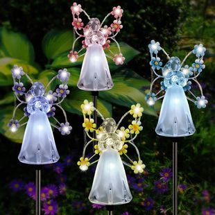 Solar angel garden lamp outdoor waterproof lawn plug lamp LED Villa courtyard decoration landscape lamp