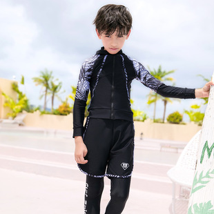 Children's Diving Suit Surfing Large Size Long Sleeve Trousers Sun Protection Boys' and Girls' Water Park Big Kids Parent-Child Swimsuit