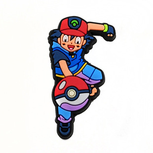 Симпатичный мультфильм Pikachu Pokemon серии пещерные туфли обувь цветочные украшения diy пещерные туфли застежки