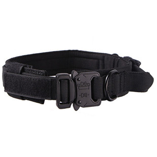 Tactical Collar Nylon Dog Collar Pet Outdoor Dog Traction Rope Large and Medium Dog Military Dog Training Tactical Dog Belt
