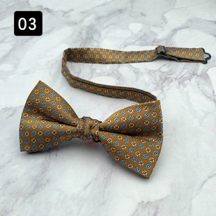 Bow tie men's new coffee khachi Brown fashion vintage pattern modeling design photo studio photo collocation bow tie