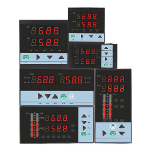 Double circuit double light column temperature pressure liquid level display controller two-way display instrument with RS485 communication
