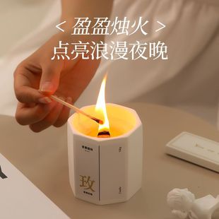 New Chinese Style Octagonal Cup Aromatherapy Candle Home Indoor and Outdoor Life Meditation Romantic Atmosphere Aromatherapy Accompanying Ceremony