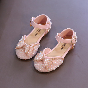 Girls' Sandals 2025 New Summer Large Children's Soft Sole Baby Princess Shoes Children's Crystal Shoes Girls' Shoes Summer
