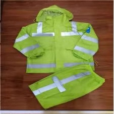 Sanitation worker raincoat overalls labor protection suit split double-layer reflective fluorescent green raincoat municipal sweeping cleaner