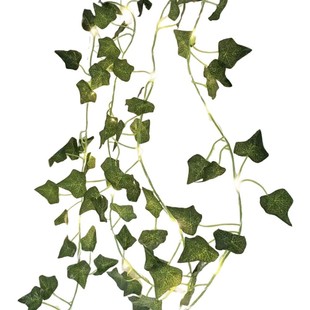 LED green leaf copper wire string cross-border wholesale in stock factory indoor room decoration green plant layout atmosphere