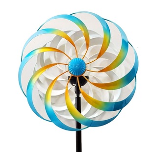 Scenic layout Courtyard Park decorative metal props outdoor iron colorful six-color windmill children's toys