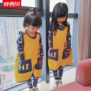 Спальный мешок с разрезом huxibei для мальчиков и девочек, детское одеяло с защитой от ударов, весенне-Осенняя детская тонкая Хлопковая пижама, жилет, спальный мешок