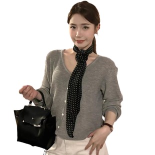 Ins Blogger Black Wave Dot Rose y2k Long Scarf Women's Irregular Hot Girl All-match Millennium Style Sexy Scarf
