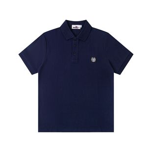 Cross-border Supply Correct Edition STONE Stone Foundation POLO Shirt Small Label Embroidered Badge Men's and Women's Casual T-Shirt Lap