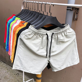 Men's Summer Beach Pants Shorts Candy Color Sweatpants Casual Pants