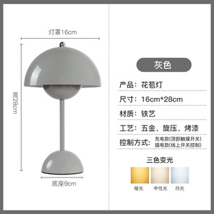 Nordic Denmark Flower Bud Table Lamp Wedding Gift Changming Lamp Wedding Lamp Pair of Bedside Advanced Atmosphere Decorative Table Lamp