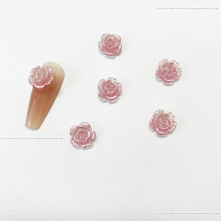 2023 new retro palace Camellia nail jewelry mixed batch rose nail accessories diy nail decoration