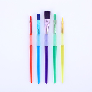 5 suction card flat pointed silicone case color pen oil brush suction card suit children's painting supplies wholesale