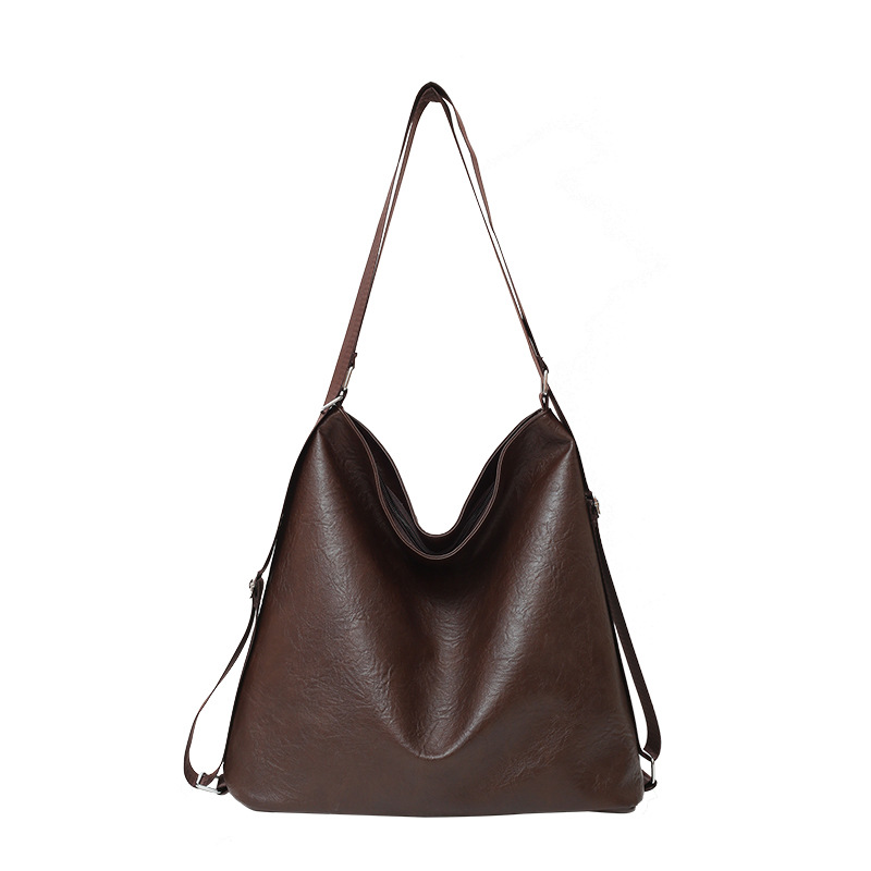 Autumn and Winter Large Capacity Commuter Tote Bag Women's 2024 New Maillard Style Three-use Shoulder Bag Crossbody Backpack