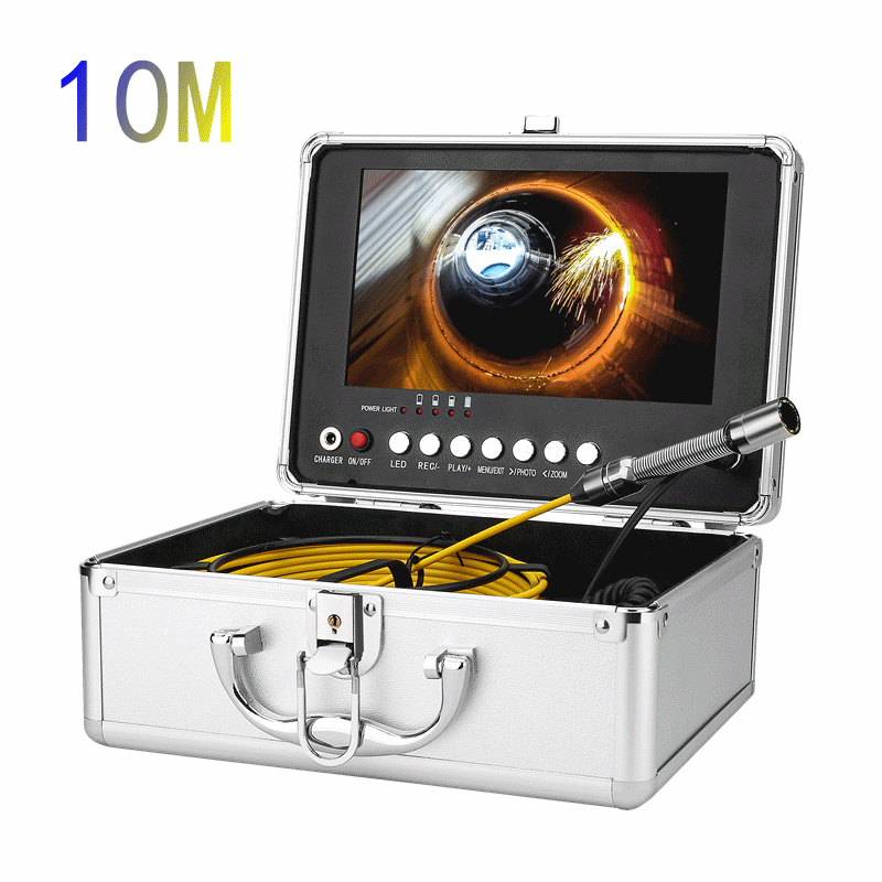 Mini HD 9 inch AHD video screen diameter 17mm stainless steel probe Pipeline Dredge detection endoscope