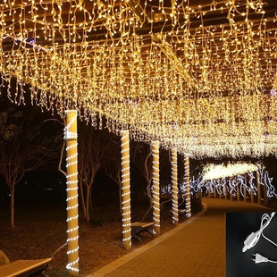 Cross-border led ice strip light curtain light all over the sky star colored light string outdoor engineering 24V low pressure waterproof shopping mall decorative light