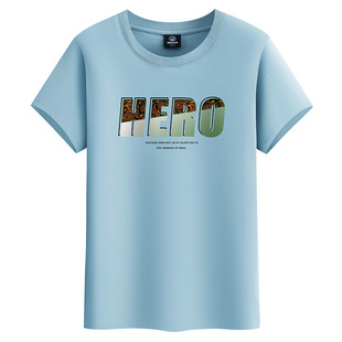 Short sleeve t-shirt men's cotton summer 2024 new round neck fashion brand loose half sleeve T-shirt men's top summer wear