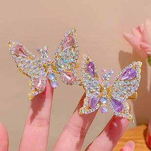 Moving Butterfly Children's Hairpin New Style Rhinestone Smart Broken Hair Duckbill Clip Hairpin Headwear Super Fairy Girls' Hair Accessories