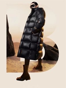 New national standard 90% white duck down jacket black gold long men's and women's fashion DB02-P448