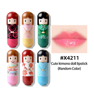 Hengfang lip balm wholesale foreign trade love Japanese Kimono Doll lip balm Lipgloss moisturizing X4211