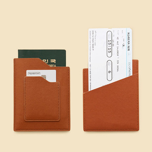in stock South Korea PU Leather Passport Case Oblique Mouth Creative Multifunctional Passport Card Holder Overseas Travel Air Ticket Certificate Bag