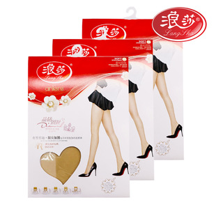 Longsha sexy core-spun silk sunscreen ultra-thin anti-stripping silk plus crotch toe reinforced stewardess stocking【Shang Chao Packing]
