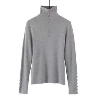 2019 Autumn New Slim-fit Long-sleeved High Collar Knitted Bottoming Shirt Women's Tight Sweater Women's Autumn and Winter Fashion