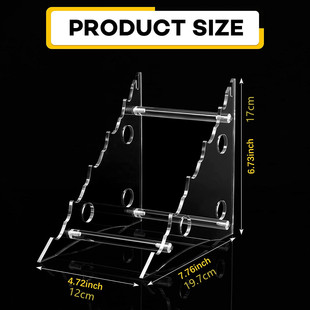 New 1pcs Transparent Acrylic Removable Knife Display Stand Pocket Knife Fruit Knife Storage Rack