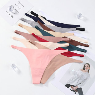In Stock European and American cross-border e-commerce multi-size T pants Ice Silk seamless one-piece thong women's low waist women's underwear