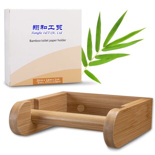 Manufacturer Bamboo Paper Roll Rack Wall Hanging Sub-Hanging Paper Roll Bamboo Rack Bathroom Wall-Mounted Paper Roll Storage Rack