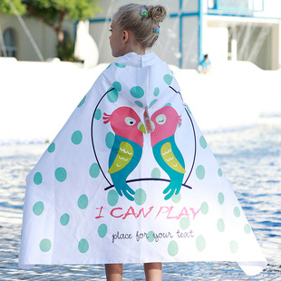 Swimming Bath Towel Cloak Bath Towel Boy Shark Quick-drying Children's Bathrobe Absorbent Sports Travel Beach Towel