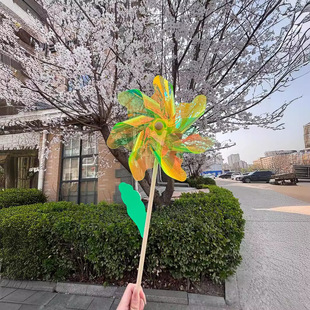 New colorful sequins windmill sunflower windmill stereo cartoon windmill wholesale kindergarten children's toys