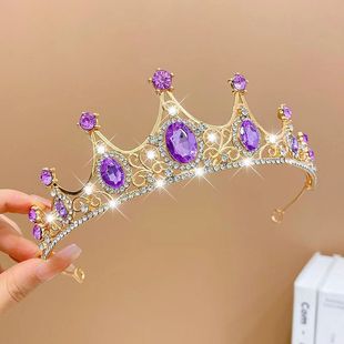День рождения Корона Головной убор Принцесса высокого класса Корона Девушка Карточка для волос Обруч для волос Дети Маленькая девочка Обруч для волос Невеста