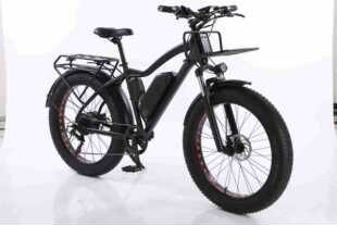 Snow lithium battery bicycle adult transmission with basket rear shelf lithium battery mountain bike take-out lithium battery assisted bicycle