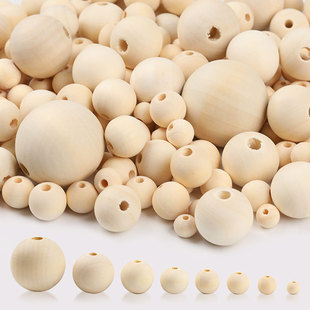 Spot Wooden Beads Wholesale Wood Color Punched Lotus Wood Loose Beads diy Jewelry Accessories Wooden Beads Handmade Beading Material