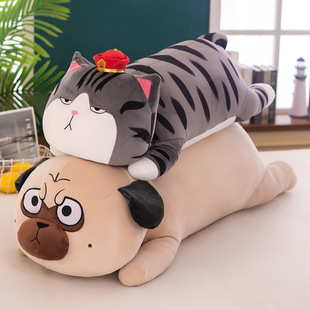 Cute my King pillow long plush toy Barza black super soft doll cute doll sleeping hug birthday gift