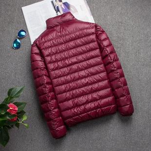 Anti-season new lightweight down cotton-padded jacket men's stand collar short middle-aged and elderly thin hooded plus size men's coat
