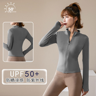 ♔Lulu Same Style Top Coat Women's Yoga Clothes Casual Outdoor Sports Collar Autumn and Winter Long Yoga Long Sleeve Clip