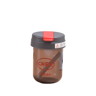 Internet Celebrated Mini Ton Cup Children's Plastic Cup Portable Handheld Cup Double Drink Suction Tube Cup High Color Value Big Belly Water Cup