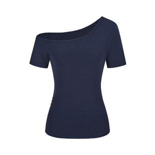 Antinglu Design Sense Shoulder Slim-fit Slim-fit Short-sleeved T-shirt Women's Sexy Hot Girl Short Niche Trendy Shoulder Top
