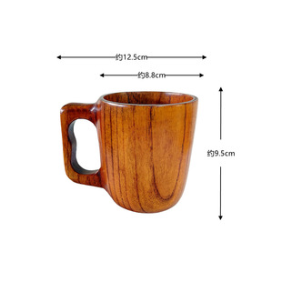 Origin Source Ziziphus spinosae wood cup with handle Japanese mug office cup milk cup can be engraved logo