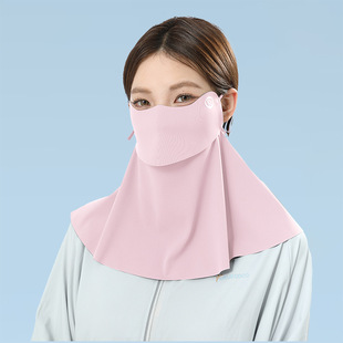 Junchi sunscreen mask neck protection women's high-value shawl sunshade anti-ultraviolet thin breathable ice silk mask
