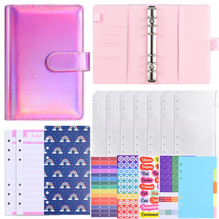 Cross-border A6 Macaron Handbook ins Style Girl's Heart Loose-leaf Book Cute Simple Notebook Portable Notebook