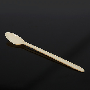 Long-handled spoon disposable plastic spoon 10~18cm baked herb long-handled spoon double skin milk long ice soup sundae spoon