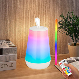 2022 новый креативный RGB красочный сенсорный портативный светильник Открытый Кемпинг спальня гостиная Волшебная Атмосфера свет ночник