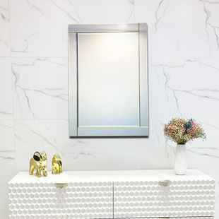 Dressing Table Bathroom Mirror Fashion Simple Washbasin Bathroom Cabinet Makeup Mirror Wall Mirror Decoration Hotel Bathroom Wall Hanging