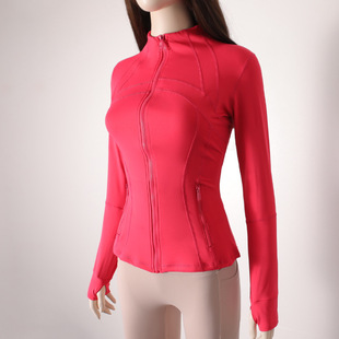 Mid-end yoga sports jacket women's zipper cardigan tight running fitness top yoga clothes New